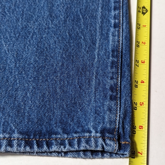 MEN'S Levis Premium Big E 501 Jeans Size W30 L32 (31)Medium Blue Wash Button Fly - Picture 4 of 16